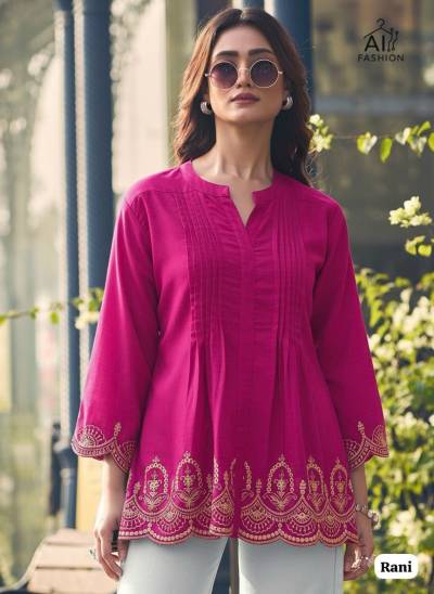 ADAA 7 BY INLI DESIGNER RAYON PRINTED TOP WHOLESALER IN INDIA